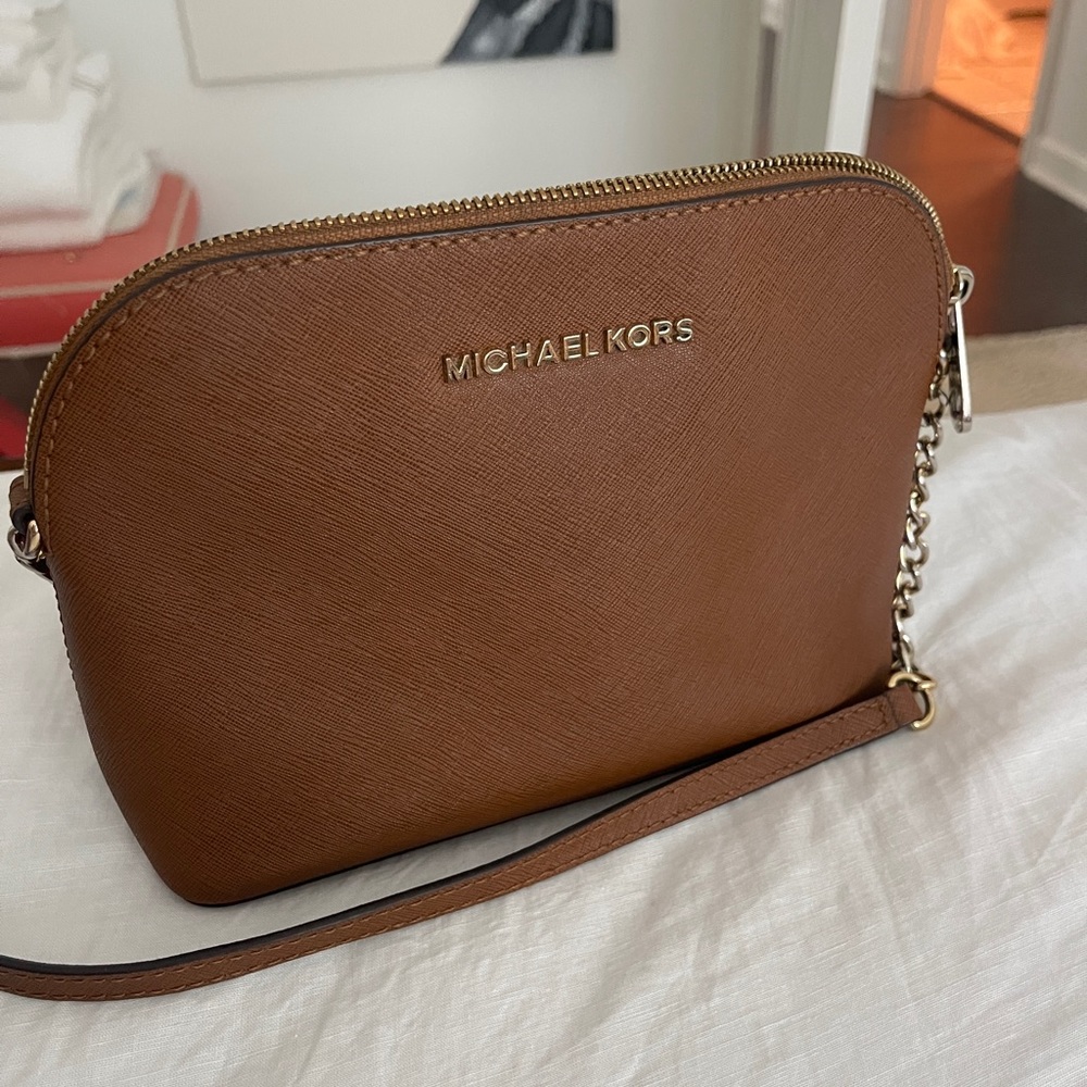Micheal Kors Brown Triangular Purse
